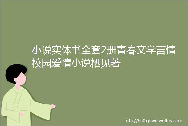 小说实体书全套2册青春文学言情校园爱情小说栖见著